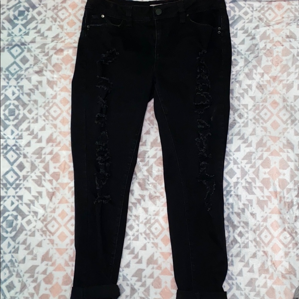 black ripped Jeans